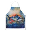 Bluefin Tuna Apron Cooking Kitchen Server Baking Crafts Gardening for Adult Women Men, Unisex, Large, Multicolor