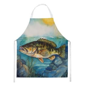 Smallmouth Bass Apron Cooking Kitchen Server Baking Crafts Gardening for Adult Women Men, Unisex, Large, Multicolor