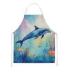 Dolphin Apron Cooking Kitchen Server Baking Crafts Gardening for Adult Women Men, Unisex, Large, Multicolor