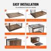 VEVOR Dog Crate Furniture, 38 inch Wooden Dog Crate with Double Doors, Heavy-Duty Dog Cage End Table with Multi-Purpose Removable Tray