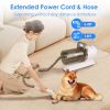 Professional Pet Hair Grooming Vacuuming Kit with 7 Grooming Tools Dog Clipper 2.5L Dust Cup 10000PA Strong Suction Low Noise Hair Remover Pet Hair Gr