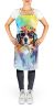 Bernese Mountain Dog Hippie Dawg Apron Cooking Kitchen Server Baking Crafts Gardening for Adult Women Men, Unisex, Large, Multicolor