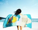 Surfer Dog Grey Newfoundland Premium Beach Towel Oversized Towel Beach Blanket, Pool, Beach Essentials, Yoga, Premium Bath Towel, Quick Dry Plush