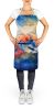 Bluefin Tuna Apron Cooking Kitchen Server Baking Crafts Gardening for Adult Women Men, Unisex, Large, Multicolor