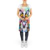 Boston Terrier Hippie Dawg Apron Cooking Kitchen Server Baking Crafts Gardening for Adult Women Men, Unisex, Large, Multicolor
