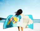 Surfer Dog Black Silver Schnauzer Premium Beach Towel Oversized Towel Beach Blanket, Pool, Beach Essentials, Yoga, Premium Bath Towel, Quick Dry Plush