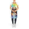 Bernese Mountain Dog Hippie Dawg Apron Cooking Kitchen Server Baking Crafts Gardening for Adult Women Men, Unisex, Large, Multicolor