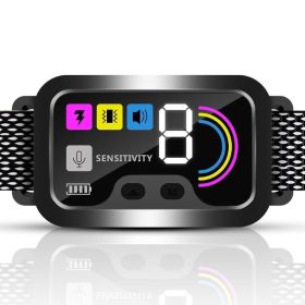 IP67 Waterproof Colour Screen Intelligent Dog Trainer Bark Collar (Color: As pic show, type: # 1)